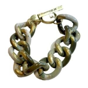 BCBGeneration Gray, Gold, & Silver Chain Link Bracelet, NWT!